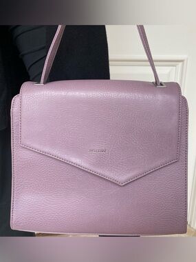 Matt & Nat Mauve Vegan Leather Structured Satchel Crossbody Bag